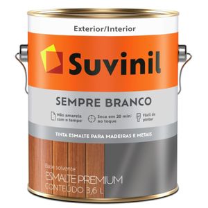 Tinta Esmalte Suvinil Fosco Sempre Branco 3,6L