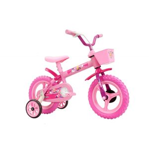 Bicicleta Aro 12 Infantil Track Bikes Arco-Íris Rosa e Fuchia