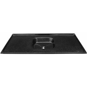 Pia de Cozinha com Cuba Flipper Marmorite Preto 120x14x56cm