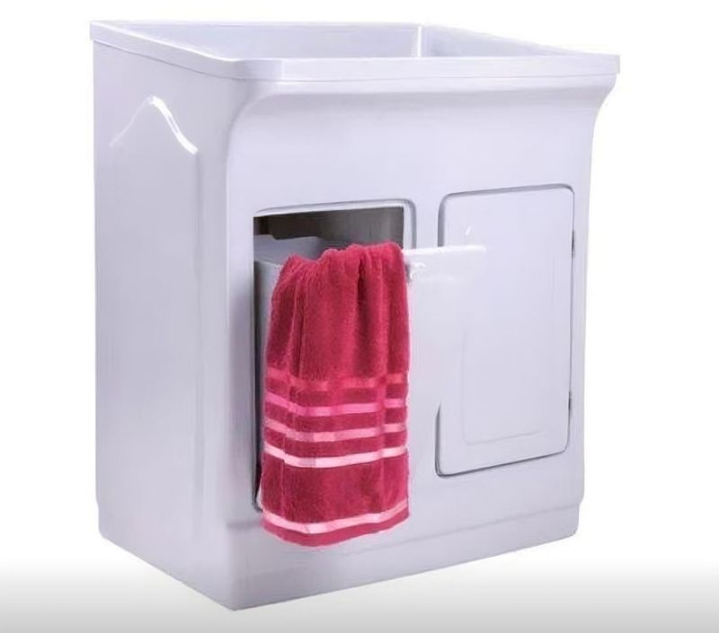 Tanque-de-Lavar-Roupa-com-Gabinete-2-Portas-Fibra-de-Vidro-Fiberblue-Esfregadeira-Lateral-Branco-52-Litros