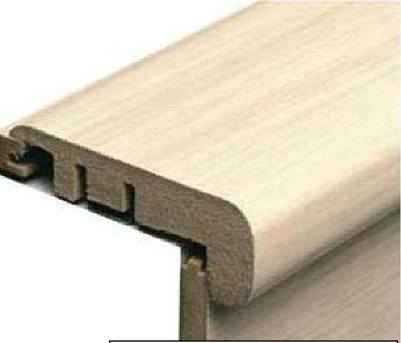 Perfil Frontal Escada Para Piso Laminado Durafloor Carvalho Taupo 210x6,5x1,8cm