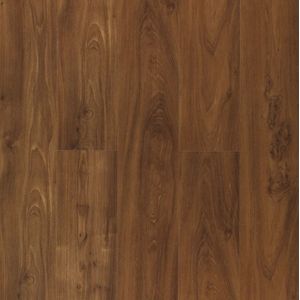 Piso Laminado em Régua Durafloor Aplicação Click Space Nogueira Italiana Marrom 7mm 134x18,7cm
