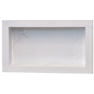 Nicho Decorativo Para Banheiro em Porcelanato Marmorizado Polido 36x60x11cm