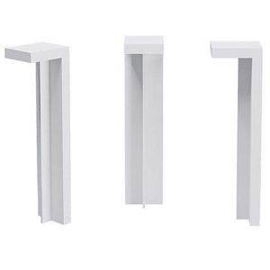 Terminal Santa Luzia Para Centro Branco 7Cm Com 4 Peças