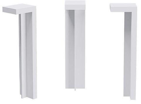 Terminal Santa Luzia Para Centro Branco 7Cm Com 4 Peças