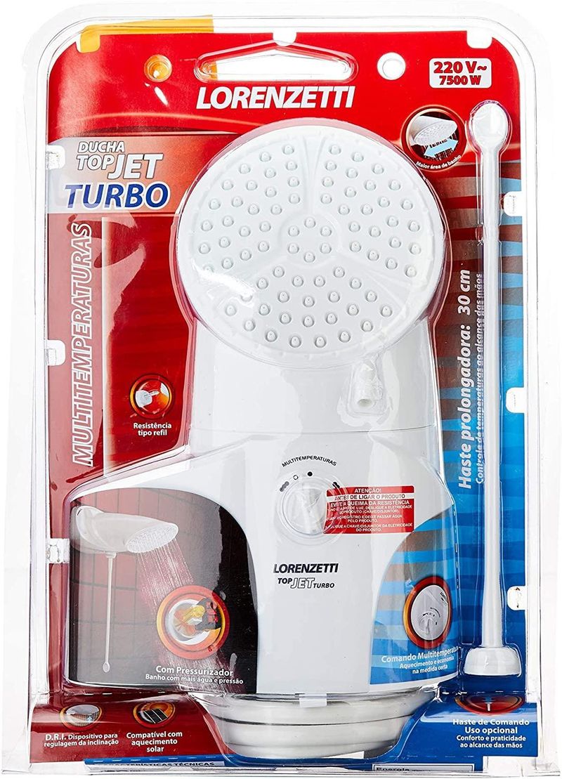 CHUVEIRO-ELETRONICO-LORENZETTI-TOP-JET-TURBO-BRANCO-7500W-220V