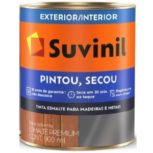 Tinta Esmalte Suvinil Pintou Secou Brilho Platina 900ml