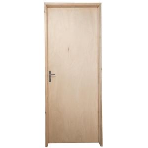Porta de Madeira Amescla Montada Grantok 6608 65x214x14cm Direita Marco de Eucalipto