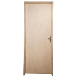 Porta de Madeira Amescla Montada Grantok 6879 75x214x18cm Esquerda Marco de Eucalipto