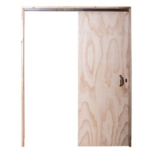Porta de Madeira Pinus de Correr Grantok 7176 70x213x14cm Esquerda