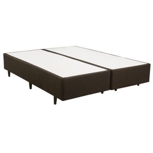 Base Box Casal Queen Bipartido Herval Marrom 79X198X28cm