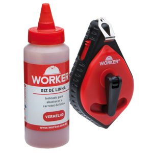 Giz de Linha Worker 418080 30M Vermelho