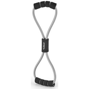 Extensor Atrio ES222 Toning Tube Fitness Formato de 8 Cinza e Preto