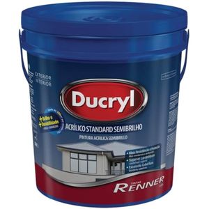 Tinta Acrílica Ducryl Renner Fosco Cinza Lunar 18L