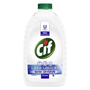 Detergente Líquido Lava Louças Cif Neutro Sem Perfume 3L