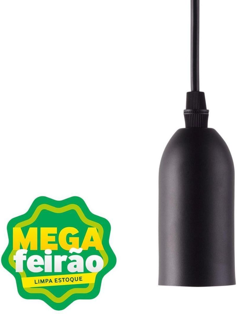 Pendente-1-Lampada-Taschibra-Dot-Metal-Vintage-Preto
