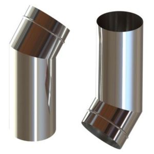 Conjunto de Curva Para Calefator Metávila CJ11.45.25 Inox 110mm
