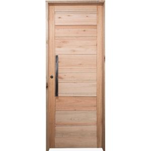 Porta de Madeira Eucalipto Grantok BBB 7665 105x214x9cm Pivotante com Puxador Direita
