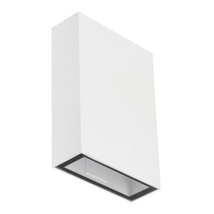 Arandela Externa Cube Slim Retangular 4W 3000K Alumínio Gaya 9682 Branco Bivolt