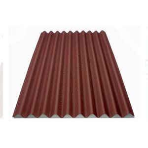 Telha Ecológica de Fibra Vegetal Onduline Clássica Fit Vermelha 3mm 2,00x0,75m