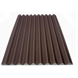 Telha Ecológica de Fibra Vegetal Onduline Clássica Fit Marrom 3mm 2,00x0,75m