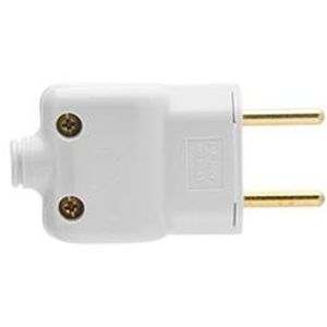 Plug Macho Ilumi Prensa Cabo 2 Polos 10A 250V Branco