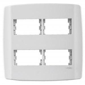 Placa Ilumi 4x4 2+2 Módulo Separados Horizontal com Suporte Slim