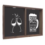 QUADRO-COM-VIDRO-DUPLO-KAPOS-PORTA-TAMPINHAS-E-CERVEJA-BEER-MAKES-32X42X4CM