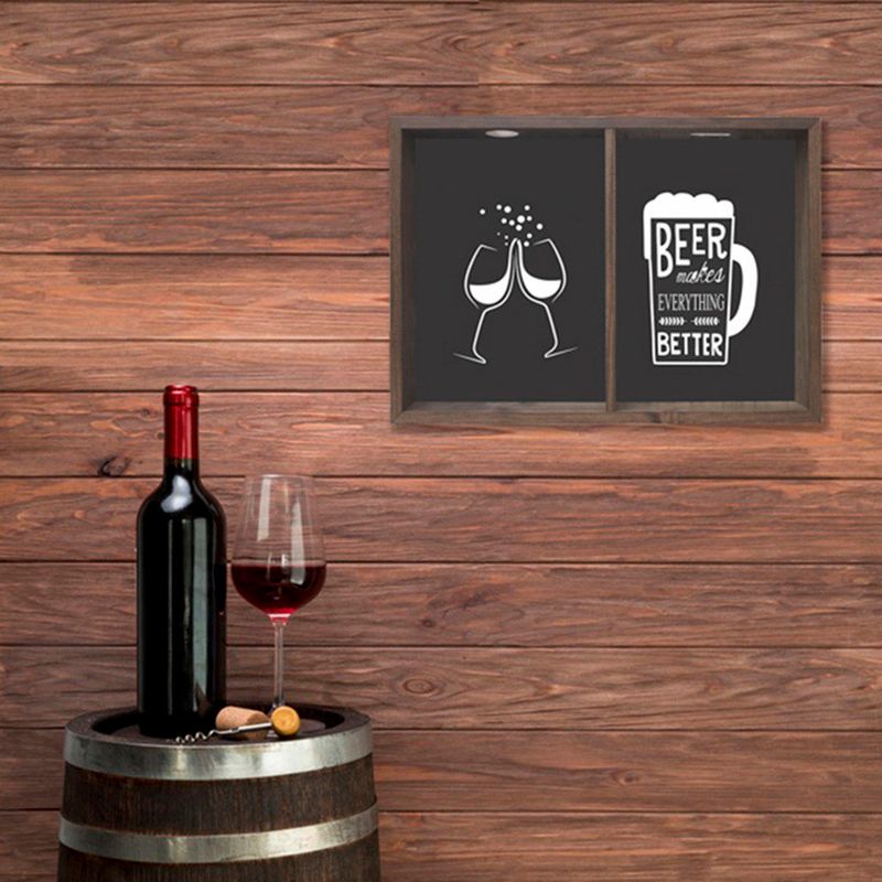 QUADRO-COM-VIDRO-DUPLO-KAPOS-PORTA-TAMPINHAS-E-CERVEJA-BEER-MAKES-32X42X4CM