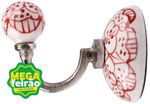 Cabide-Para-Roupas-em-Geral-Venus-Victrix-Ceramica-Floral-Vermelho