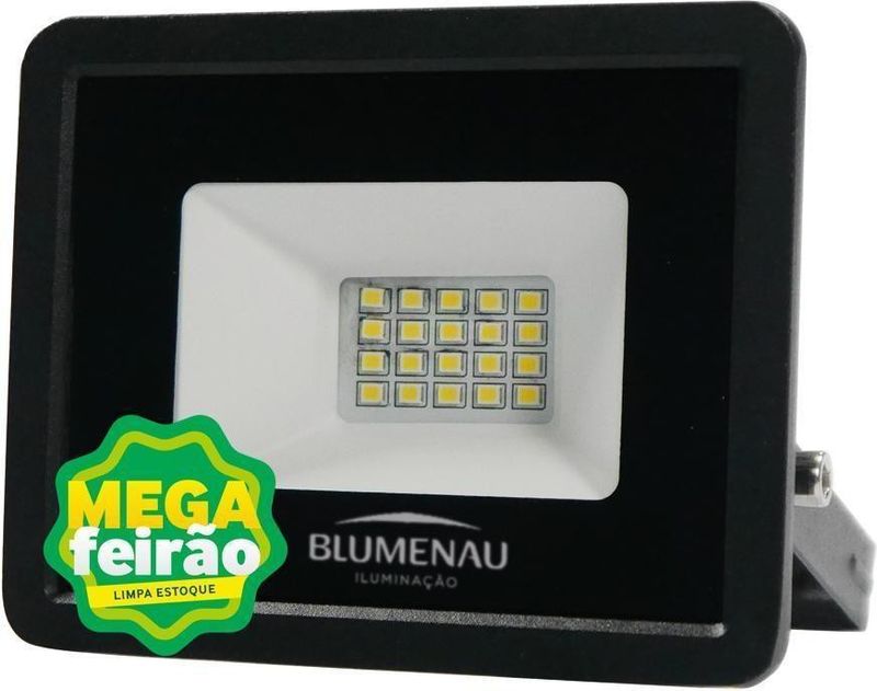 Refletor-LED-Tech-Quadrado-20W-6500K-Aluminio-E-Vidro-Blumenau-76206000-Preto-Bivolt