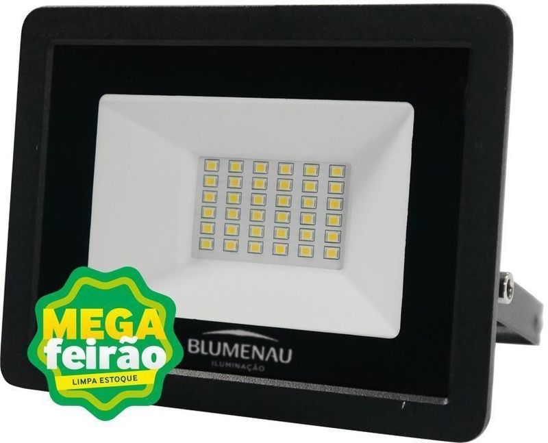 Refletor-LED-Tech-Quadrado-30W-6500K-Aluminio-E-Vidro-Blumenau-76306000-Preto-Bivolt