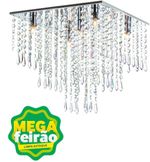 Plafon-5-Lampadas-Lisalia-Quadrado-G9-60W-Aluminio-e-Vidro-Auremar-791-5-Cristal-Bivolt