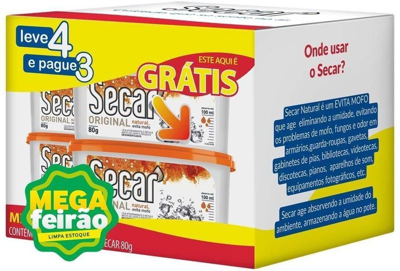 Desumidificador Original Secar 80g Leve 4 Pague 3-ns_158666_1