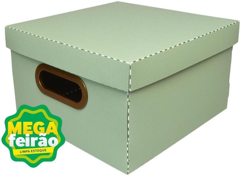 CAIXA-ORGANIZADORA-DELLO-LINHO-PEQUENA-VERDE-25X25X15CM