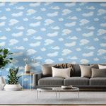 Papel-de-Parede-Bobinex-1021-Nuvem-Azul-e-Branco