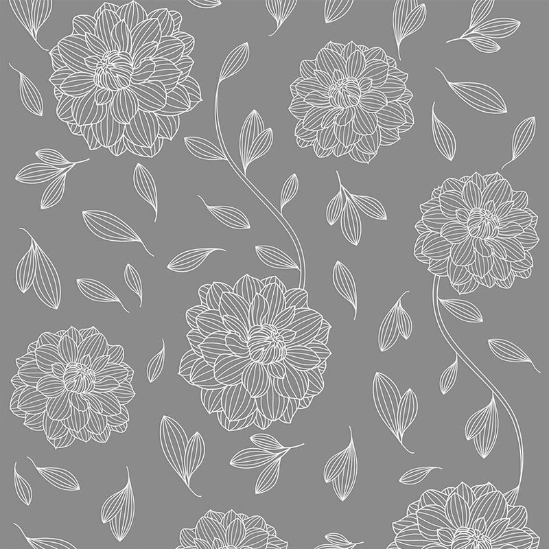 PAPEL-DE-PAREDE-BOBINEX-6923-FLORAL-RELEVO-CINZA