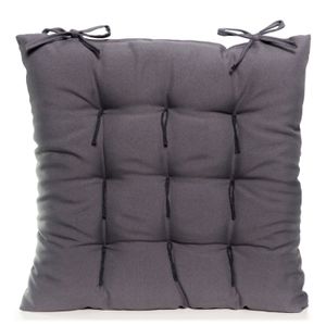 Assento Para Cadeira Futton Artesanal Teares Liso Oxford Cinza 40x40cm