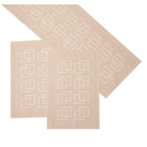 Trilho de Mesa Retangular Artesanal Teares Rafia 47x70cm