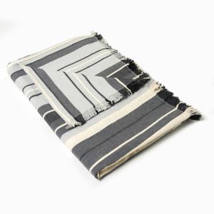 Manta Para Sofá Ouro Preto Artesanal Teares Cinza 140X140cm