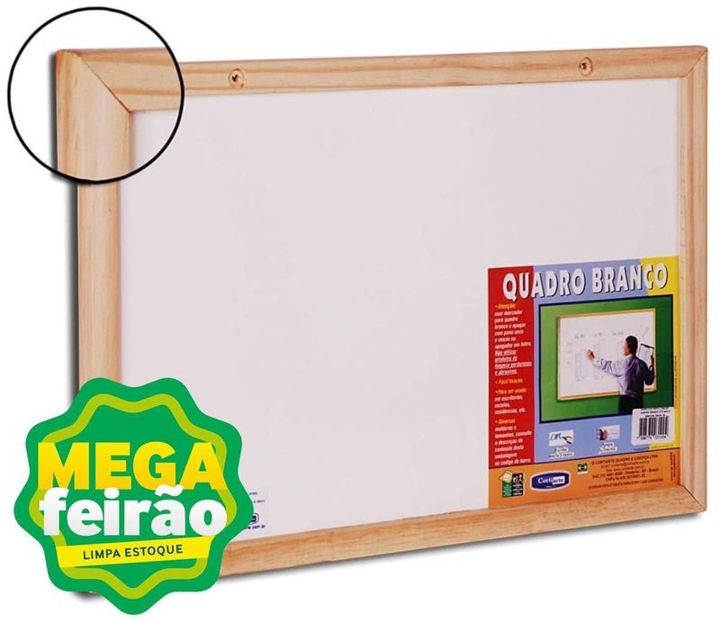Quadro-Branco-com-Estrutura-de-Madeira-Cortiarte-50x40cm