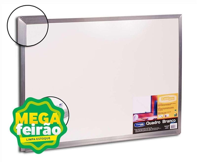Quadro-Branco-com-Estrutura-de-Steel-Aluminio-Cortiarte-80x60cm