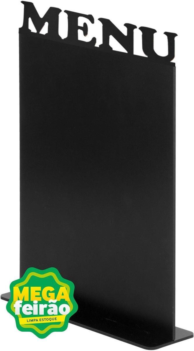 Quadro-Lousa-Para-Escrita-Memo-Blackboard-Cortiarte-Para-Menu-Com-Suporte-Madeira-20x30cm