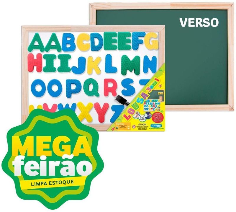 Quadro-Lousa-ABC-Cortiarte-7209-Magnetico-e-Para-EscritaDupla-Face-60x40cm