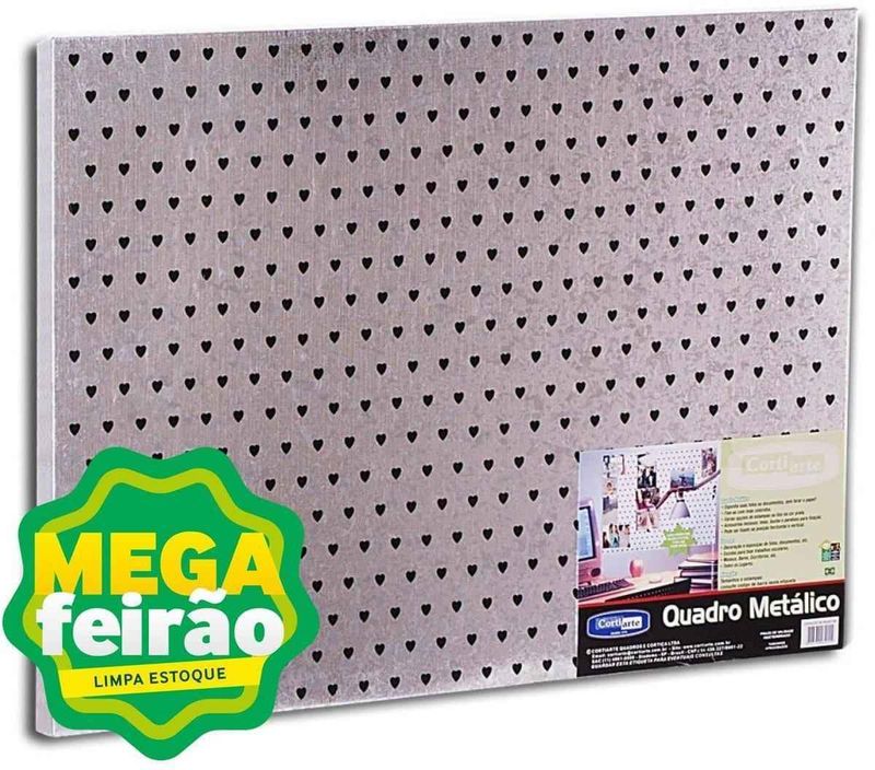 Quadro-Metalico-Para-Ima-Cortiarte-Coracao-Medio-60x45cm