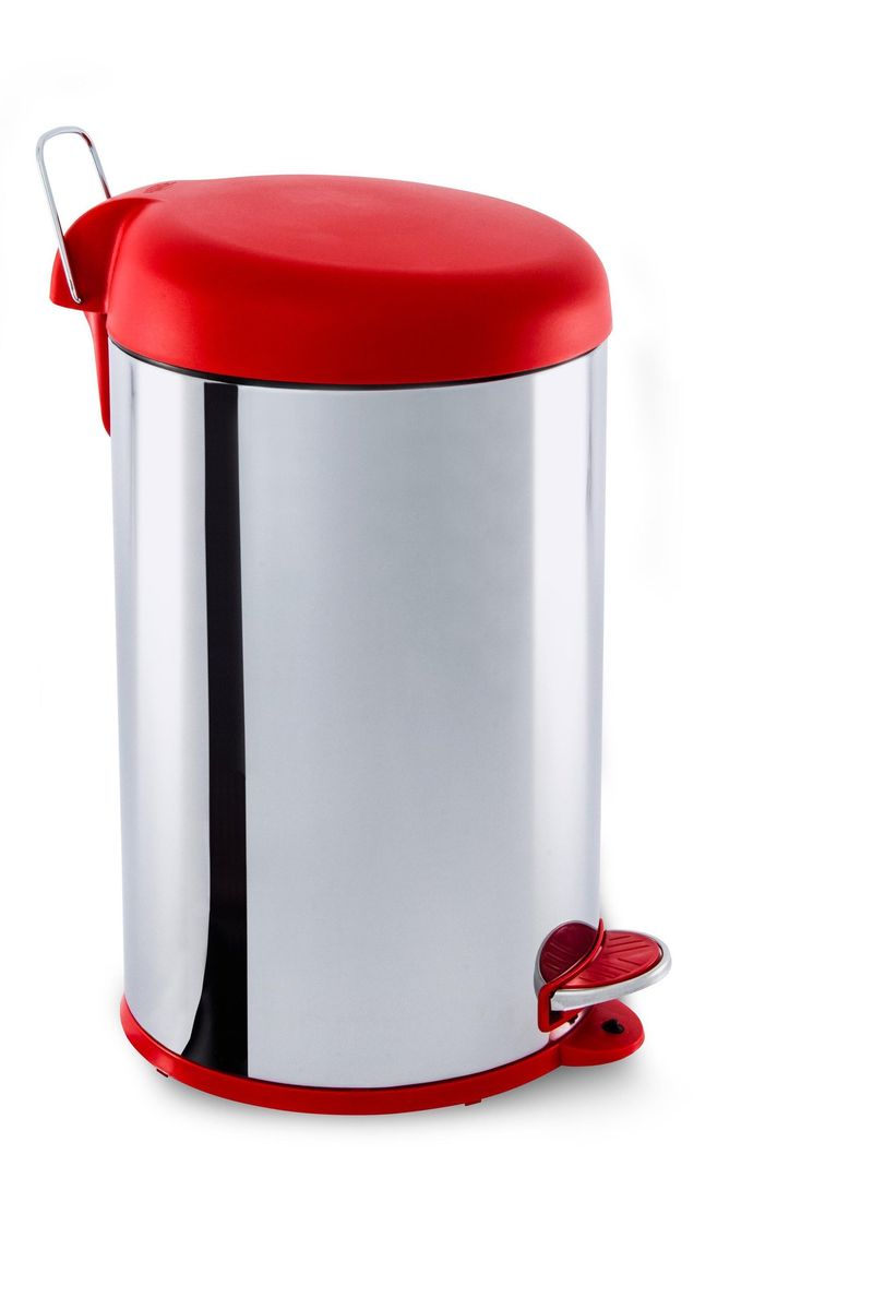 LIXEIRA-INOX-BRINOX-3048-213-COM-PEDAL-12L-TAMPA-VERMELHA