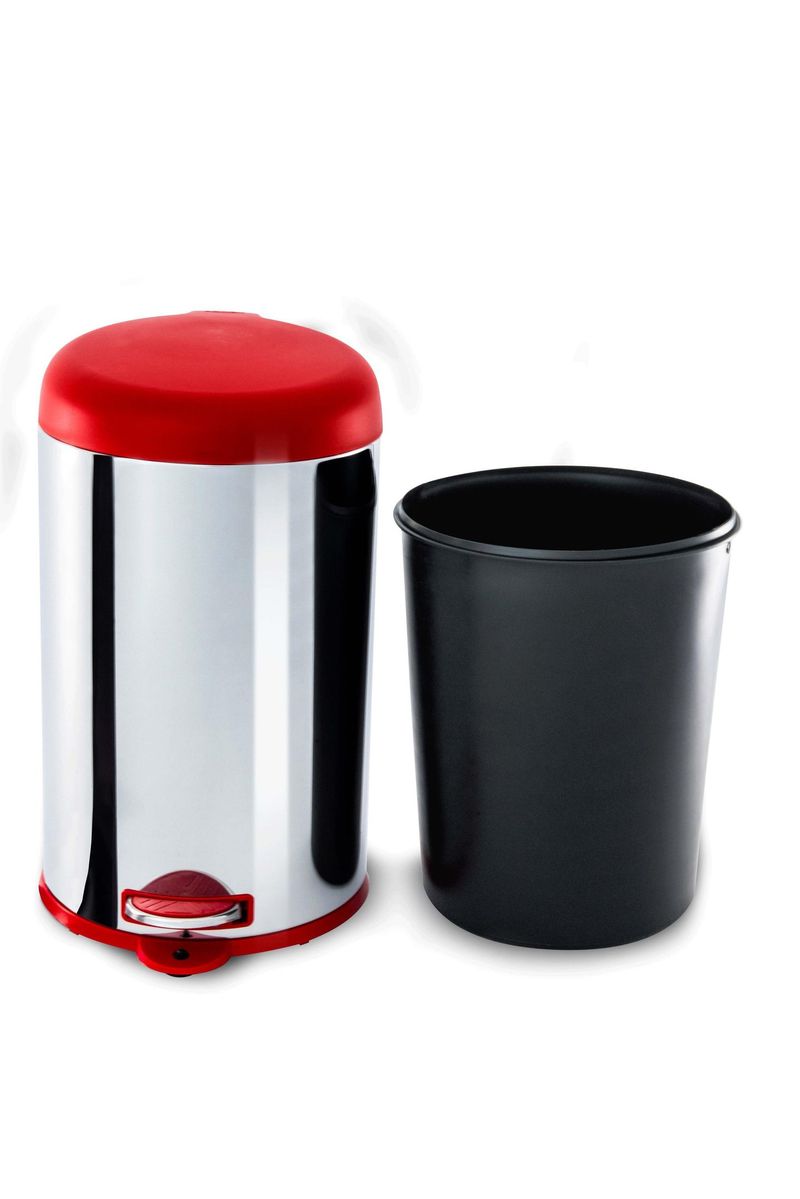 LIXEIRA-INOX-BRINOX-3048-213-COM-PEDAL-12L-TAMPA-VERMELHA
