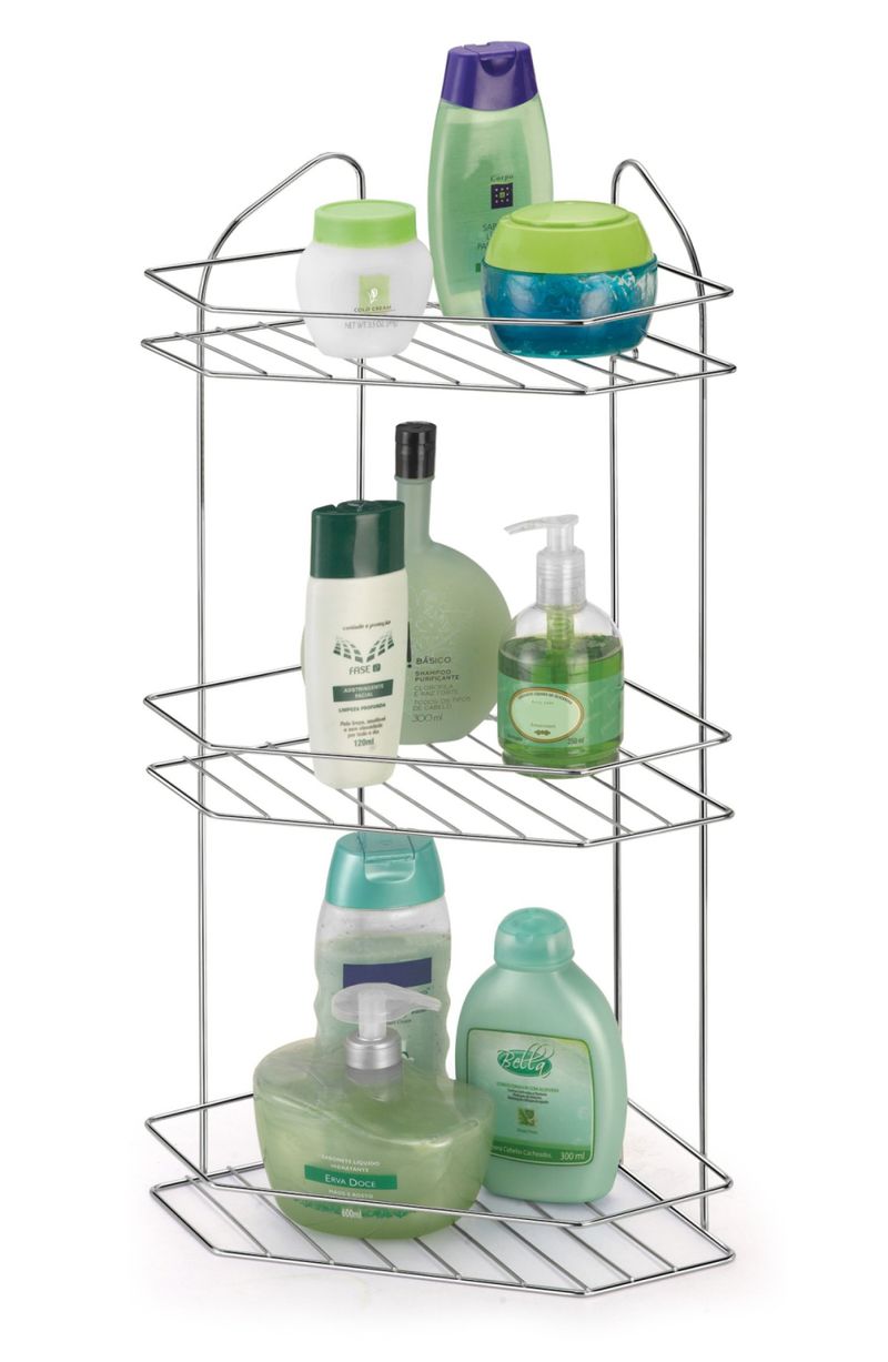 PRATELE-CANTONEIRA-ARTHI-1138-TRIPLA-CROMADA
