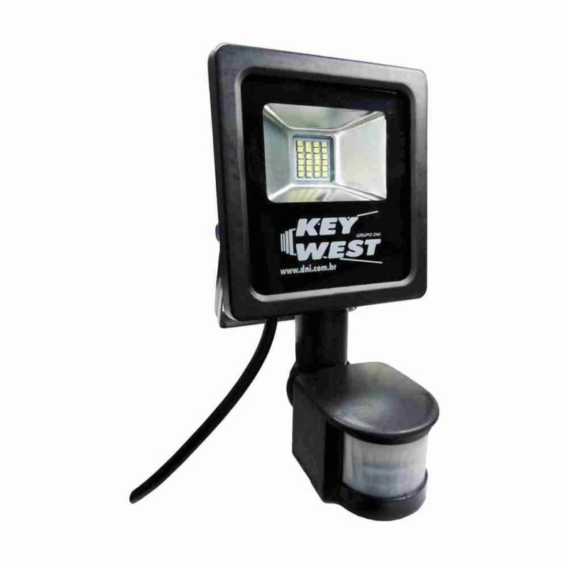 REFLETOR-DNI-6038-HOLOFOTE-LED-SLIM-COM-SENSOR-FRIO-10W-BRANCO-BIVOLT