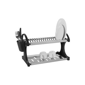 Escorredor de Louça Brinox 2104/211 16 Prato com Lateral PP Preto